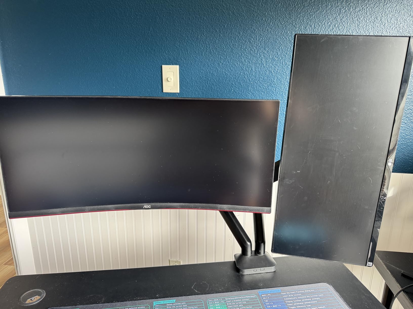 VIVO Heavy Duty Dual Ultra-Wide Monitor Tension Arm, Up to 45 inch Screens, Holds 44 lbs per Arm, Premium Desk Mount Monitor Stand for 2 Ultrawides, Black, STAND-V200V customer photo 2