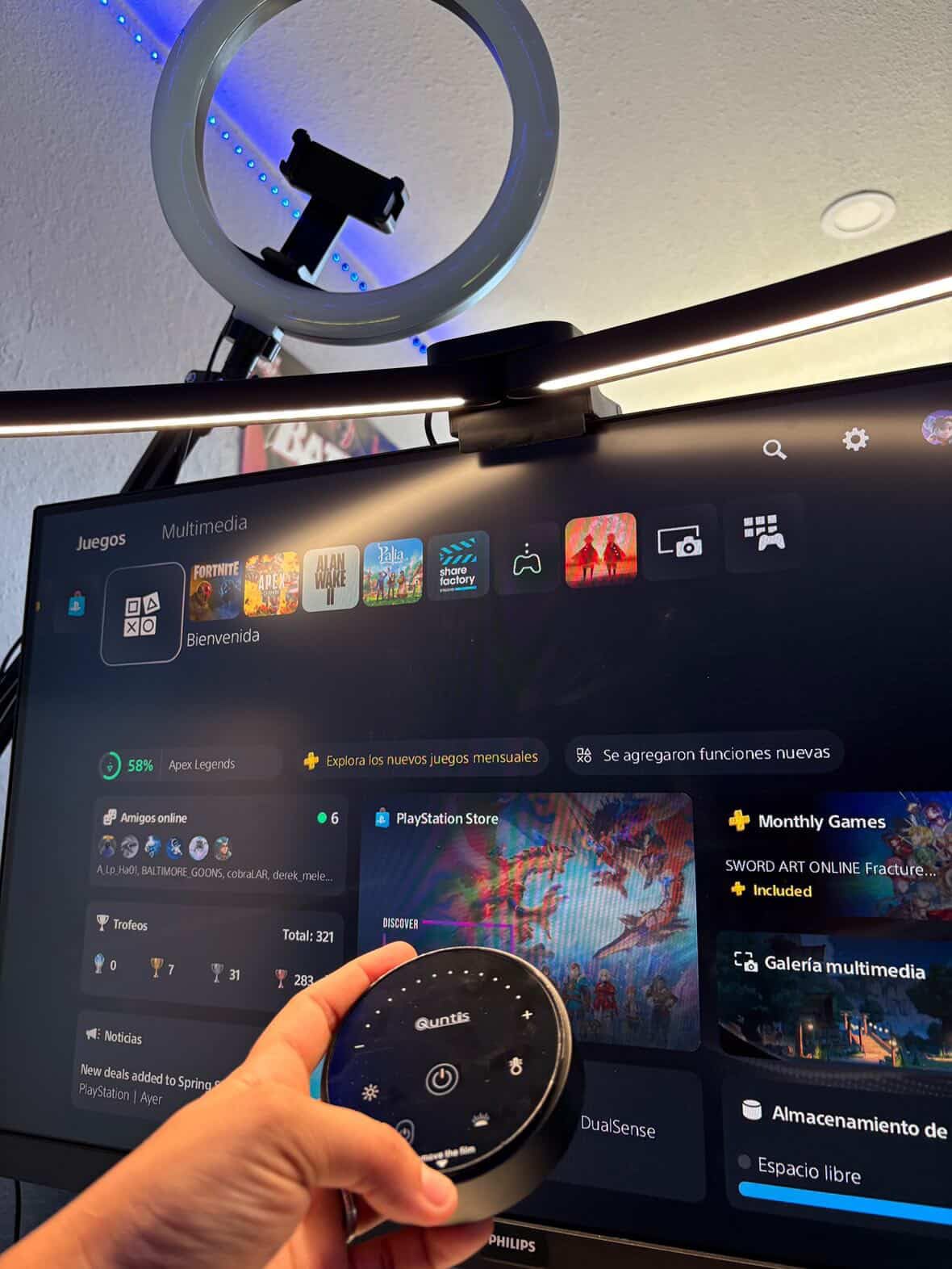 Quntis Curved Monitor Light Bar 15 RGB Backlight for 34