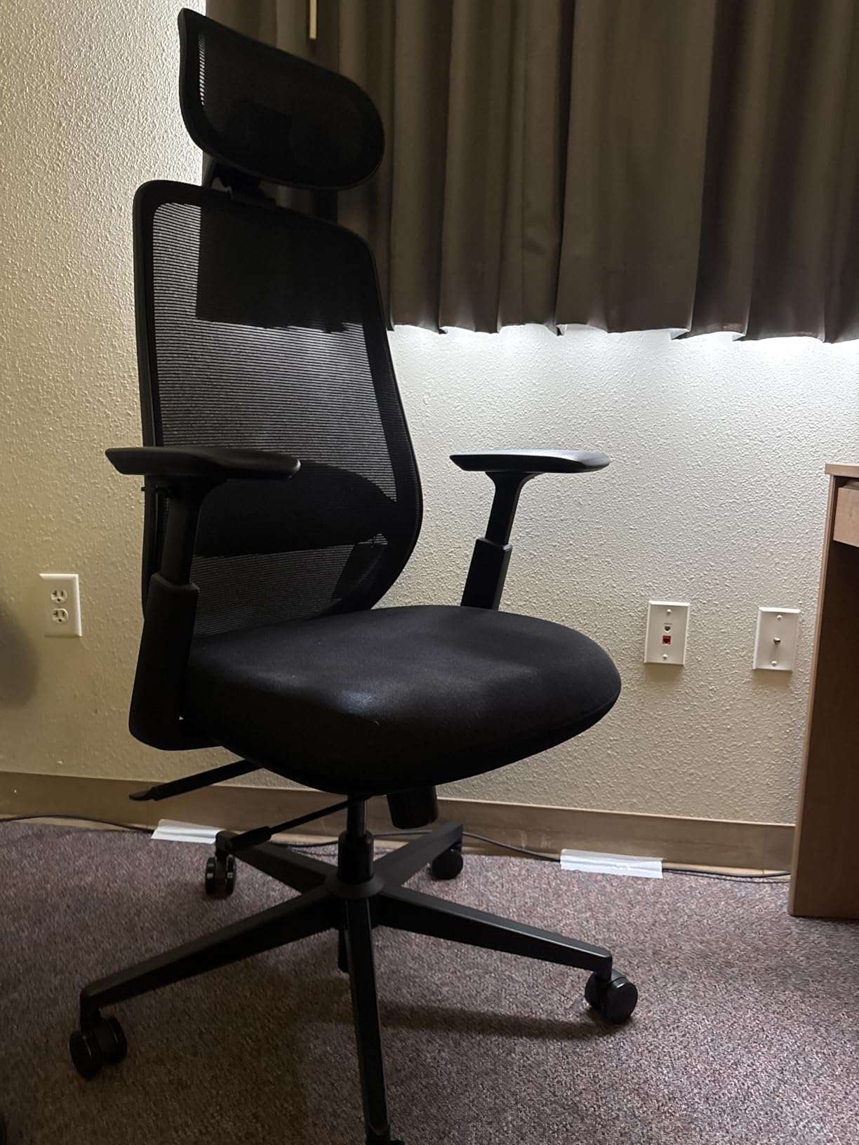 ProtoArc Ergonomic Office Chair - EC200 High-Back Mesh Computer Chair with Lumbar Support, 3D Adjustable Headrest & Sliding Seat for 8+ Hour Comfort, Big & Tall Home Office Desk Chairs - Black customer photo 1