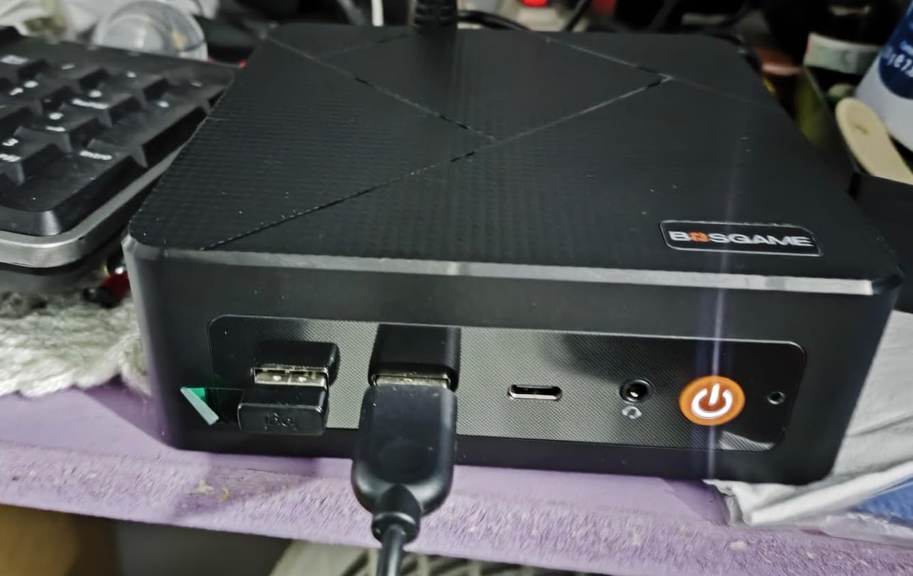 BOSGAME E4 Mini PC Dual LAN Ryzen 5 3550H 11 Pro Mini Computers, 16GB DDR4, 512GB SSD, 4K 60Hz Triple Displays Desktop Computers, HDMI+DP+USB-C, WiFi 5, BT 5.0 customer photo 1