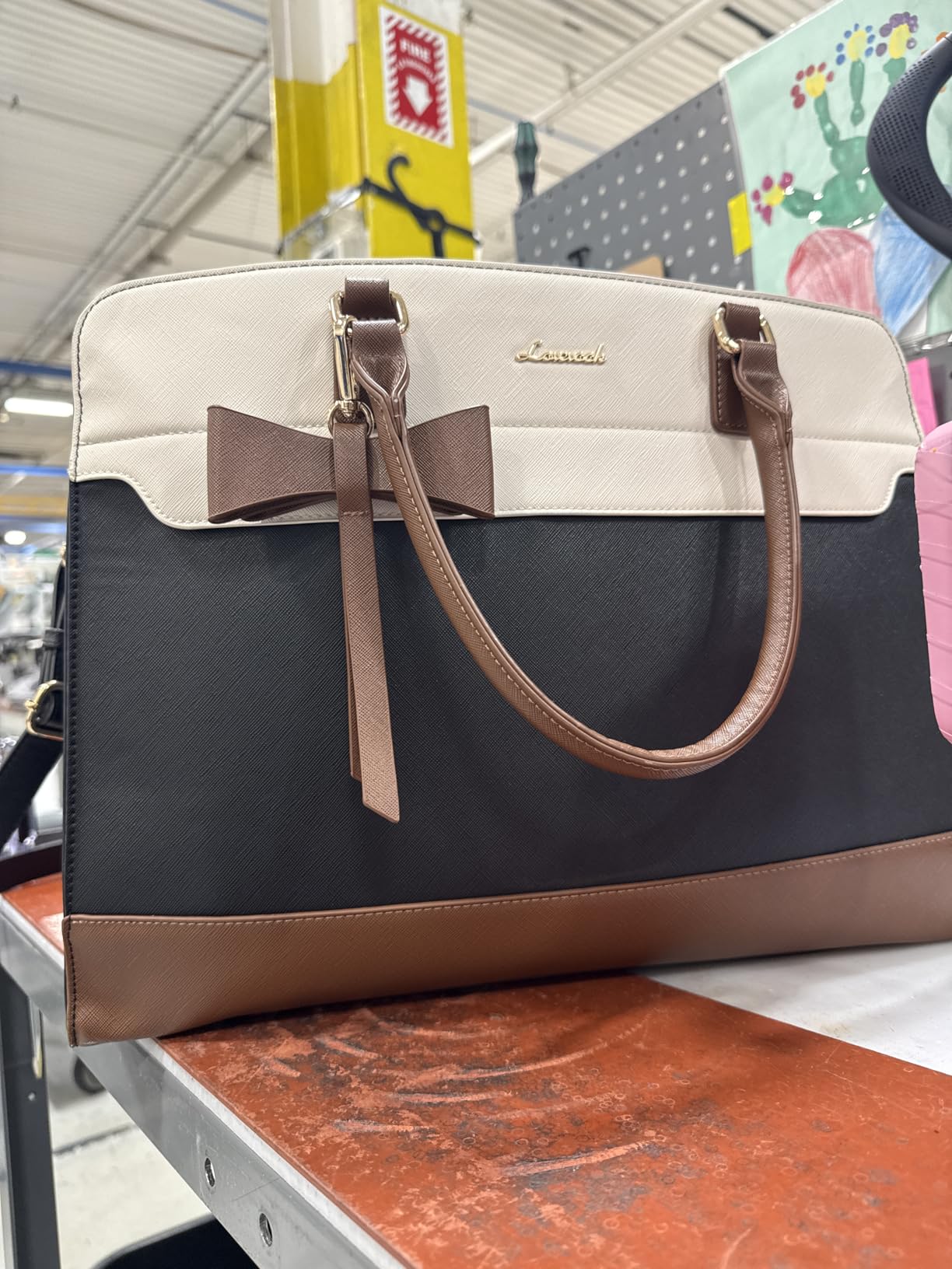 LOVEVOOK Laptop Tote Bag for Women,Leather Work Bag, Waterproof Business Teacher Bag,Large Computer Handbag Purse Briefcase,Office Gifts for Women customer photo 2