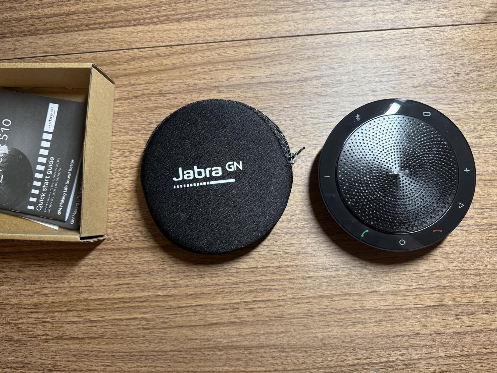 Jabra Speak 510 (2025 Edition) Portable, USB or Wireless Bluetooth Speaker for Meetings and Calls with Crystal-Clear Sound, Works with All Meeting Platforms - Microsoft Teams, Google Meet, Zoom, Black customer photo 1