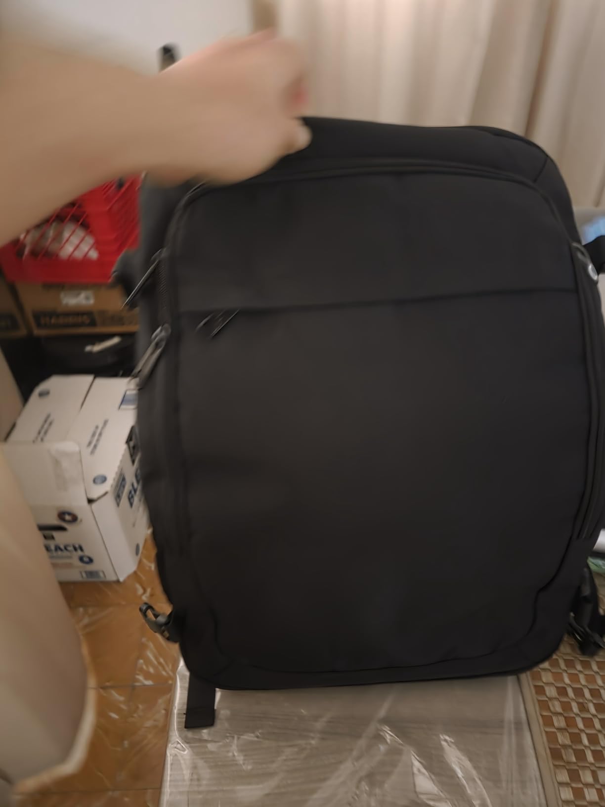 Carry on Backpack for 1-10 Days Trips, Extra Large 40L-50L Travel Backpack TSA Approved, Expandable Laptop Bagpack, Water Resistant Bag Compatible with 17.3 inch Laptops, Black customer photo 1