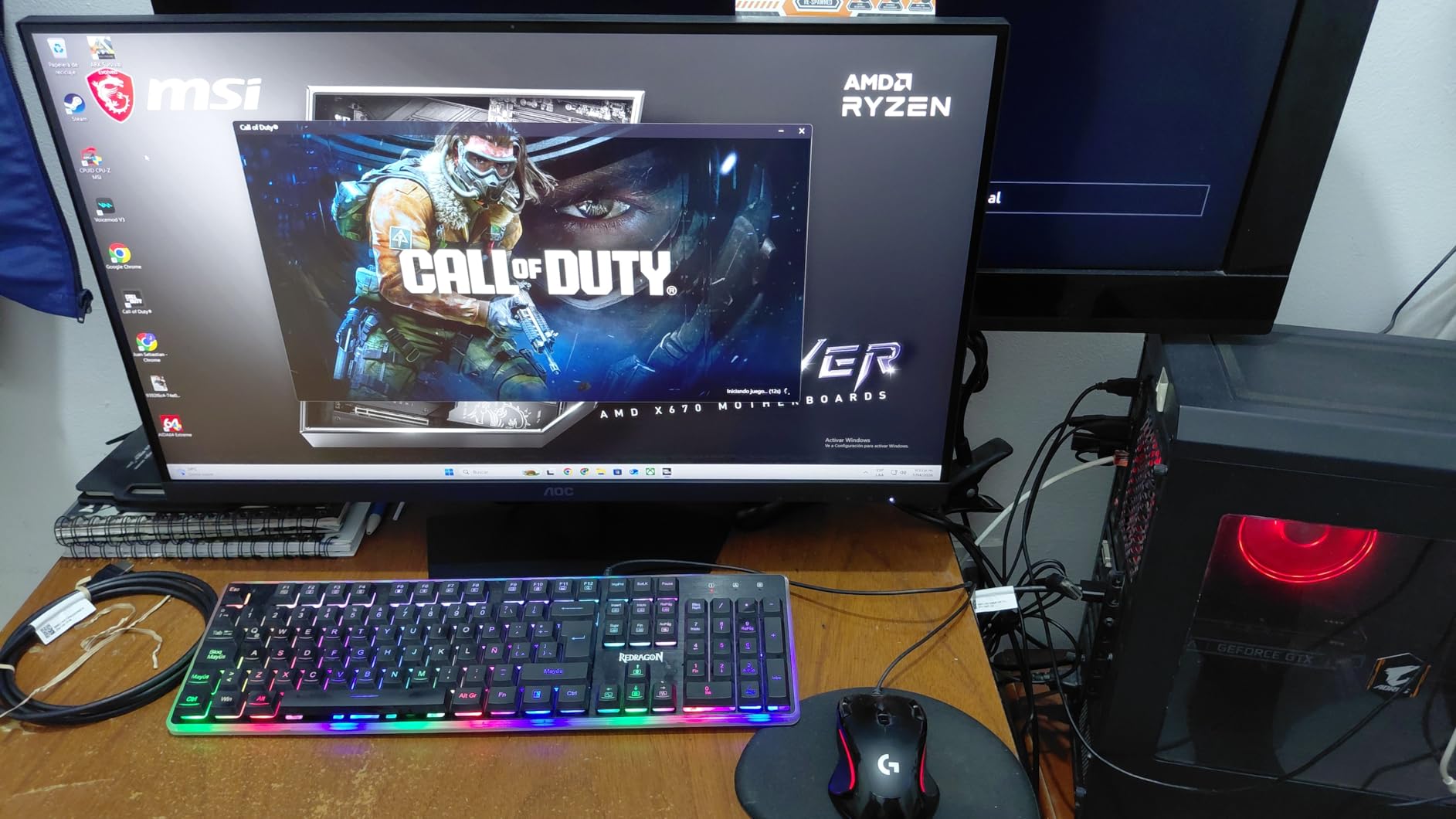 AOC 27 Inch QHD Gaming Monitor 240Hz 0.3ms, Overclock 260Hz, IPS, 2560x1440, G-Sync Compatible, HDR Ready, DisplayPort 1.4 HDMI 2.0, VESA Mount, 3-Year Zero-Bright-Dot, Q27G41ZE customer photo 2