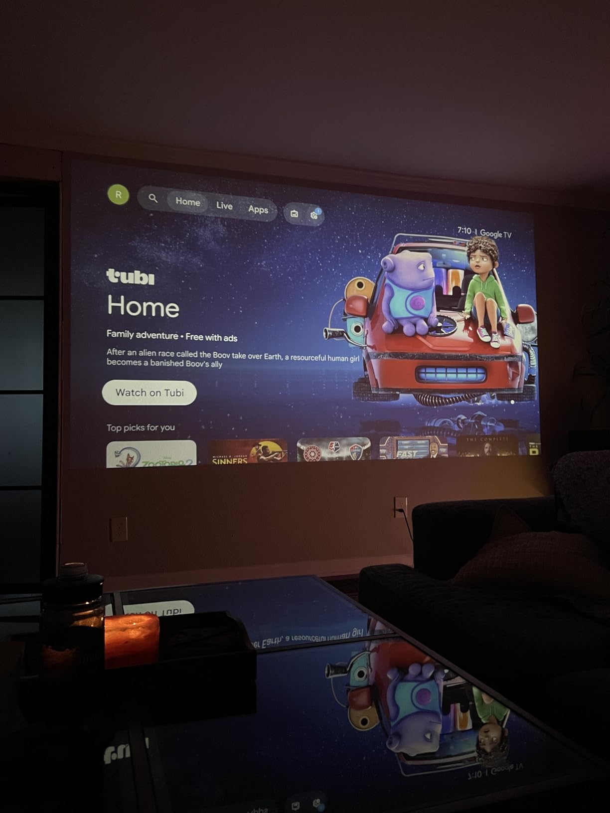 [Official Licensed Google TV] 4K Smart Projector with WiFi and Bluetooth, VOPLLS Outdoor Projectors with Dolby/Auto Focus, Portable Movie Phone Wireless Gaming Wifi Proyector for Bedroom/Home/Celling customer photo 2