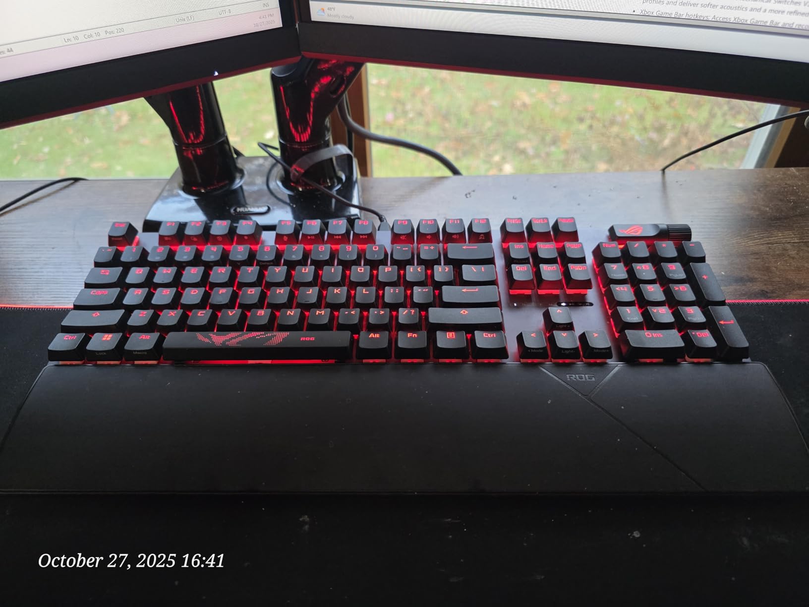 ASUS ROG Strix Scope II X Wired USB Mechanical Gaming Keyboard - 100% Full-Size, Hot Swappable Pre-lubed ROG NX Snow V2 Linear Switches, PBT Keycaps, RGB, PC/Mac Support - Black customer photo 2