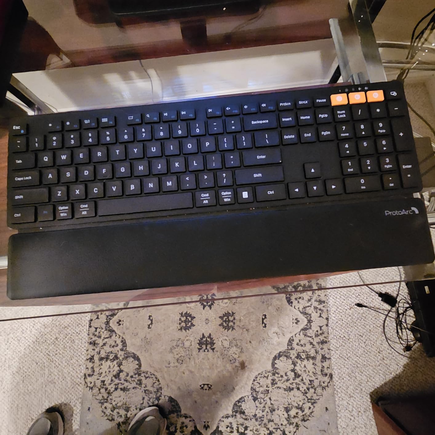 ProtoArc Wireless Bluetooth Keyboard and Mouse Combo, KM60 Multi Device Rechargeable Ergonomic Full Size Keyboard Mouse with Wrist Rest Sleek Design for Laptop, Computer, Mac, MacBook, Windows, Black customer photo 2