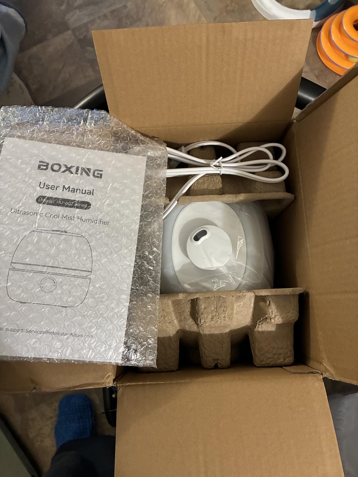 BOXING 3L Cool Mist Humidifier, Ultra Quiet 20dB for Bedroom, Baby & Office, 30H Runtime, Essential Oil Tray, Night Light customer photo 2