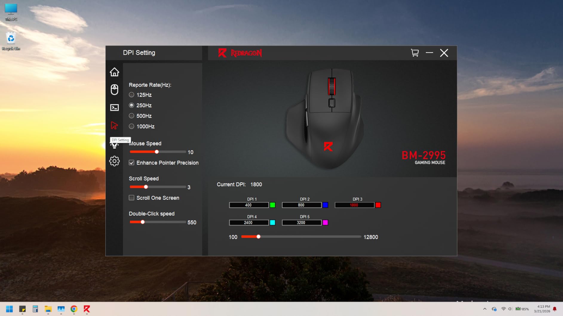Redragon Large Wireless Gaming Mouse for Big Hands, Tri-Modes 2.4G/Bluetooth/Wired Rechargeable Ergo RGB Mouse with 2 Side Buttons, 6 Backlit Modes, Programmable Macro Gamer Mouse customer photo 1