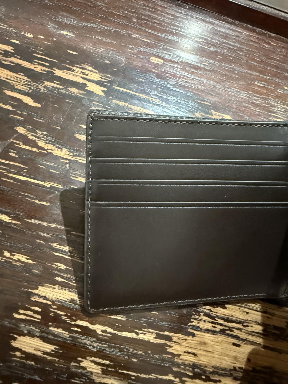 Full-Grain Leather Wallet for Men, Minimalist Slim Mens Bifold RFID Blocking Wallet with Cash Pocket, 8 Card Slots (Dark Brown) customer photo 2