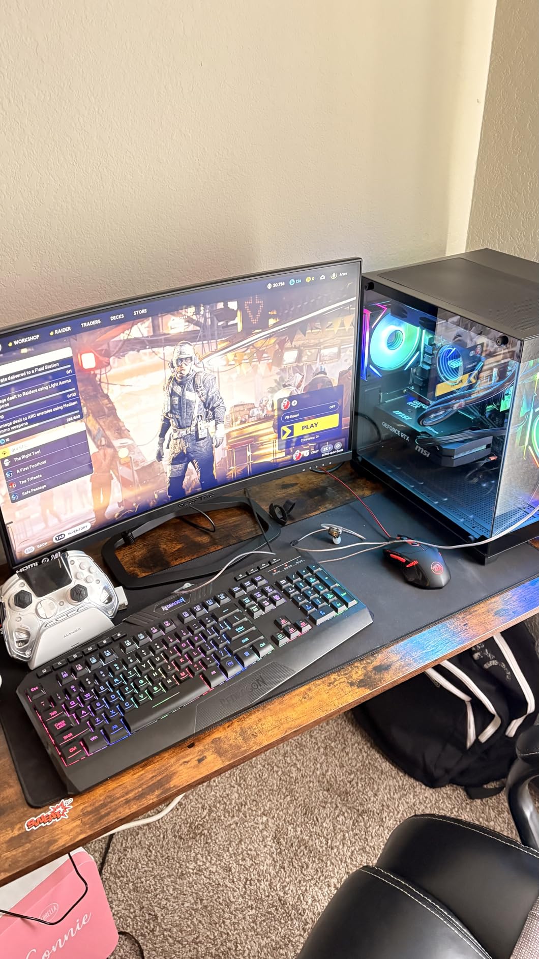 YAWYORE Gaming PC Desktop Computer, Ryzen 7 5700X,RTX 5060,32GB DDR4 RAM and 1TB M.2 NVMe SSD, 240 Liquid Cooler, ARGB Fans,Game Design Office customer photo 2