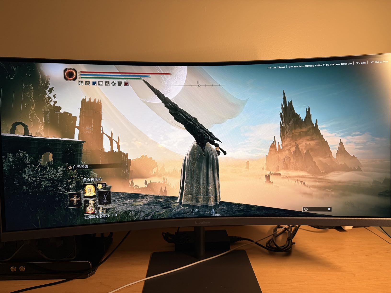 LG 34G630A-B 34-Inch Ultragear WQHD (3440 x 1440) Curved Gaming Monitor, 240Hz, 1ms, FreeSync Premium, DisplayHDR 400, Built-in Speaker, HDMI, DisplayPort, USB Type-C, Tilt/Height/Swivel Stand, Black customer photo 1