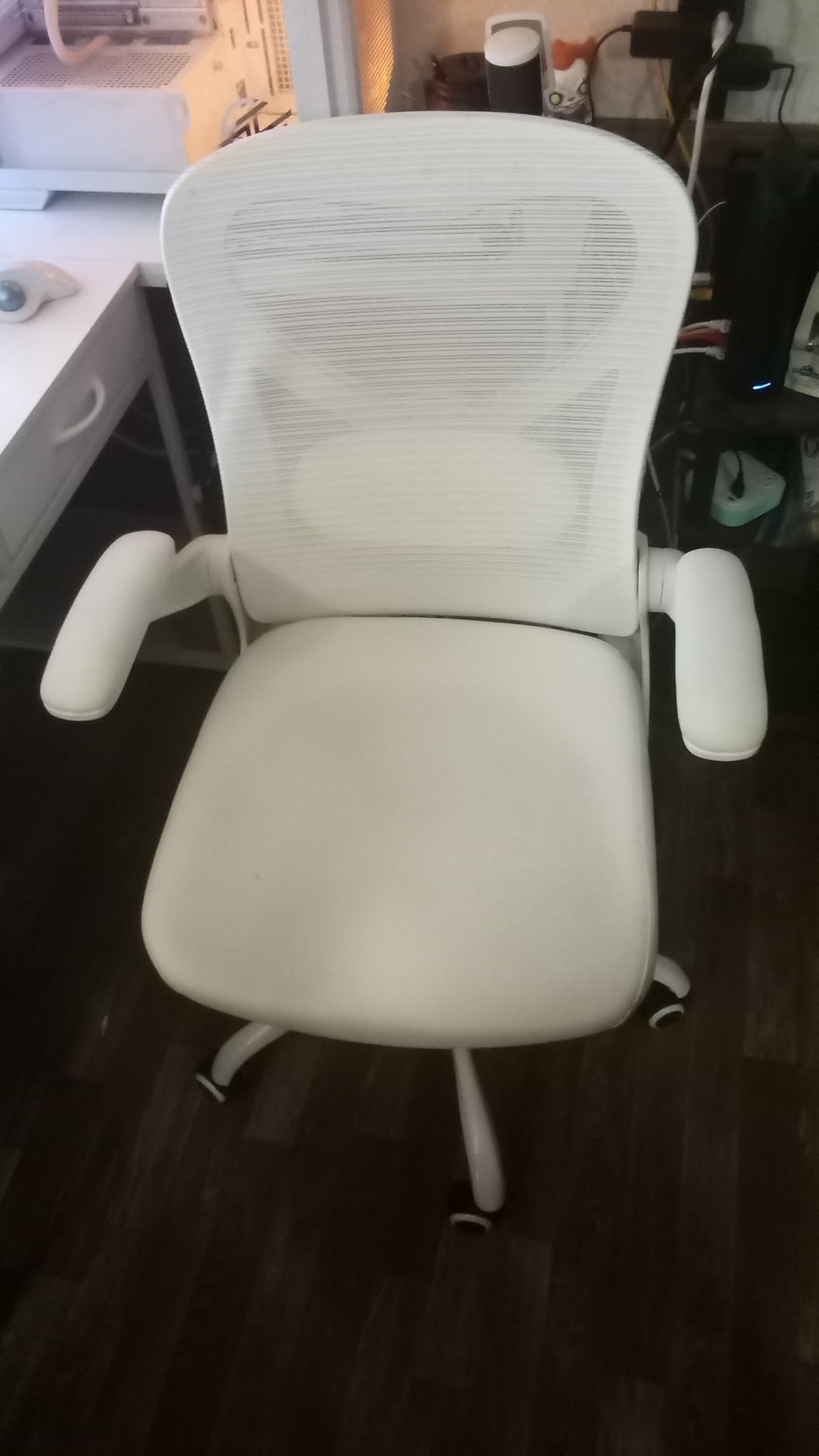 Office Desk Chair with Ergonomic Lumbar Support, Extra-Thick Seat Cushion, Flip-up Arms, Breathable Mesh Back, Computer Task Chair for Home Office customer photo 1