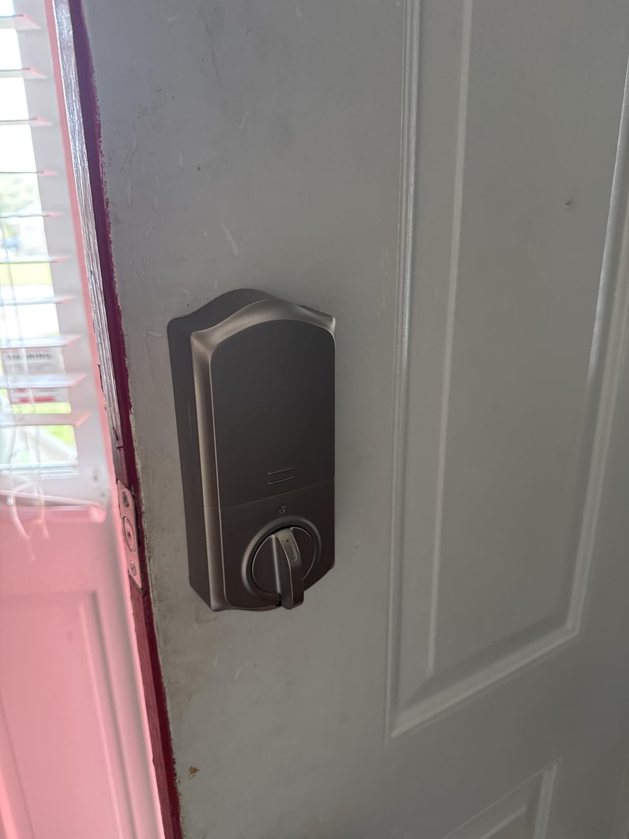 Veise VE027 Built-in Wi-Fi Smart Lock, Fingerprint Keyless Entry Front Door Lock, App Remote & Voice Control, No Hub Needed, Touchscreen Keypad Deadbolt, IP65 Waterproof, BHMA Grade 3, Satin Nickel customer photo 2