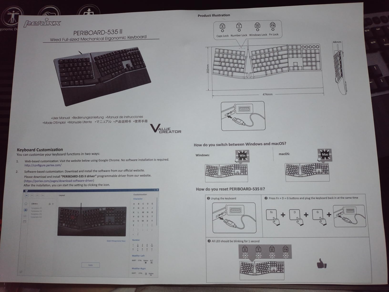 Perixx PERIBOARD-535BR [Firmware Updated] Wired Ergonomic Mechanical Keyboard - Full-Size - Low-Profile Brown Tactile Switches - NKRO Anti-Ghosting - Compatible with Windows and macOS customer photo 2