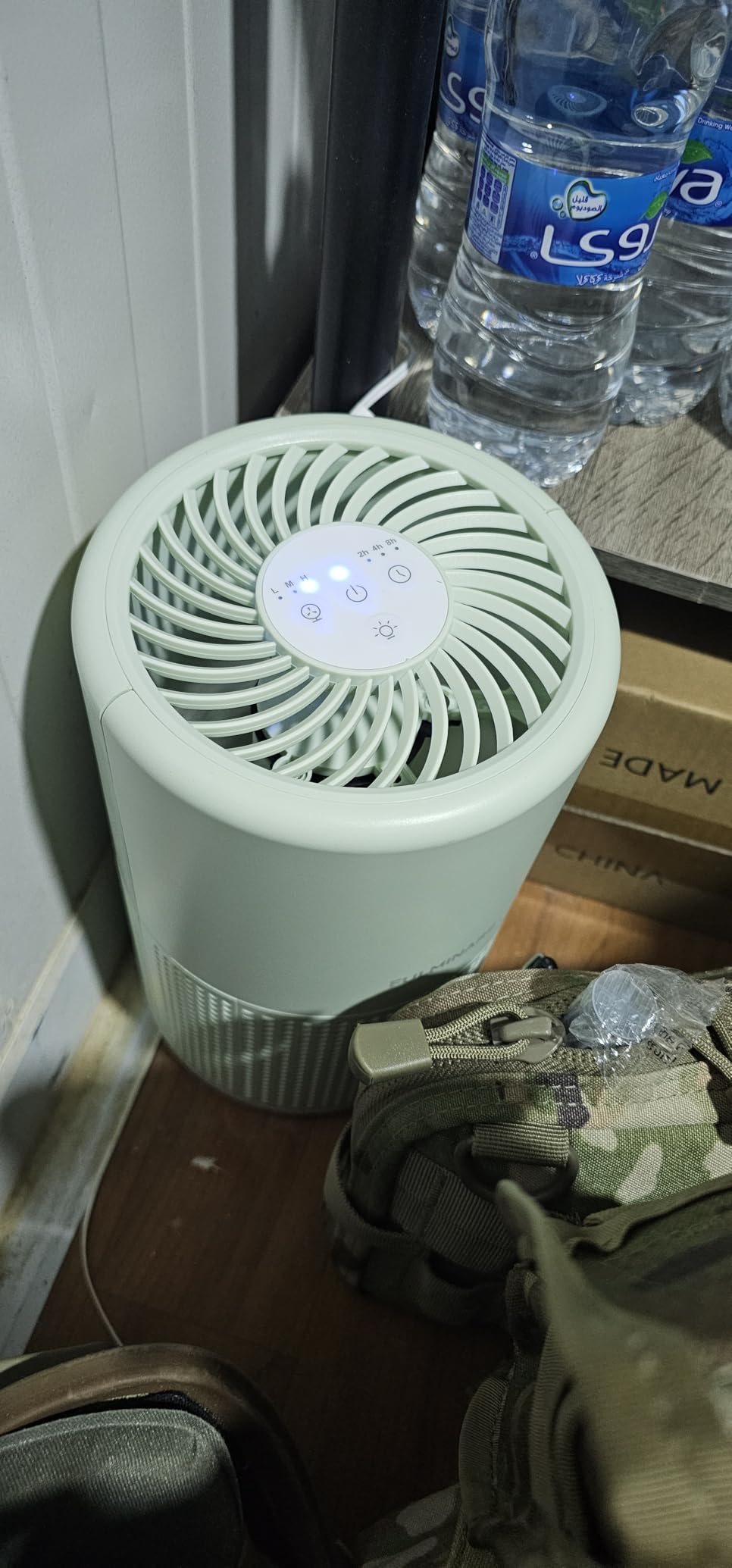 FULMINARE Air Purifiers for Home Bedroom H13 HEPA Air Purifier, 3 Speeds, Timer, 24dB, Small Mini Air Purifier with Night Light, Sage Green customer photo 2