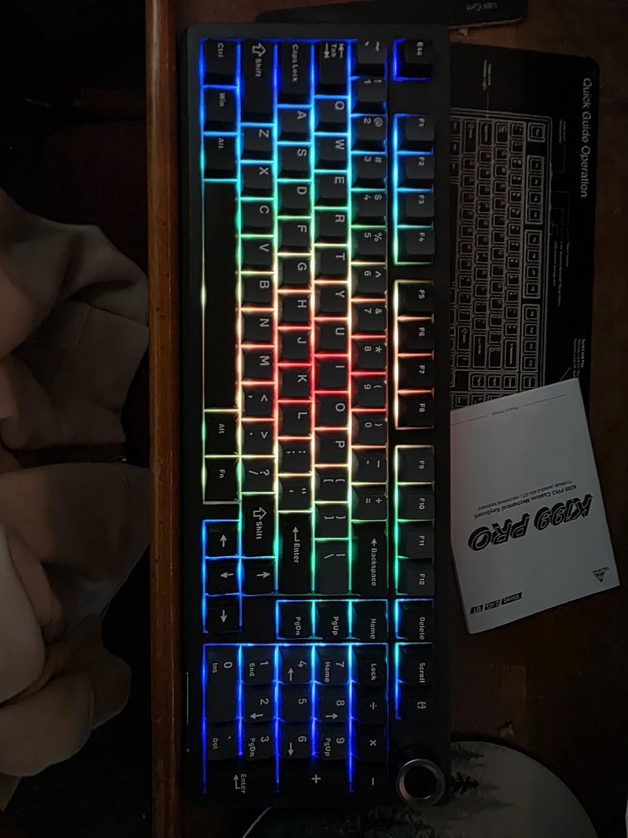 SOLAKAKA KI99 Pro Wireless Mechanical Keyboard Quiet Switch, Hot Swappable Pre-Lubed Switches Silent Keyboard with RGB Backlit, Gasket Structure Computer Gaming Keyboards (BlackBlue, Silent Switch) customer photo 2