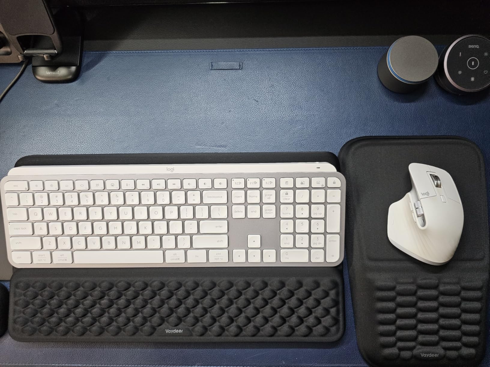 Vaydeer Keyboard Stand and Mouse Pad Set with Wrist Rest, Soft Memory Foam Wrist Support, Ergonomic Wrist Cushion for Desk, Relieves Carpal Tunnel Pain, Palm Hand Typing for Office, Home, Gaming customer photo 2