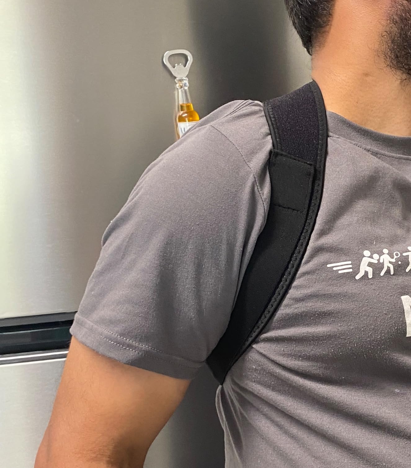 Posture Corrector for Women and Men,Adjustable Upper Back Brace, Breathable Back Support straightener, Providing Pain Relief from Lumbar, Neck, Shoulder, and Clavicle, Back. customer photo 2