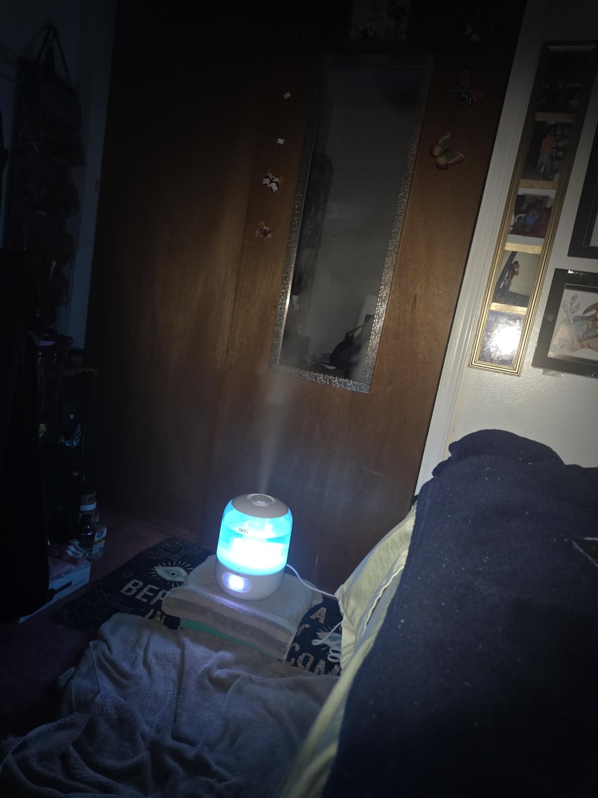 DREO Humidifiers for Bedroom, 3L Top Fill 30H & 26dB Quiet Runtime for Large Room, Cool Mist Ultrasonic Humidifier with Humidity Sensor, Night Light customer photo 1