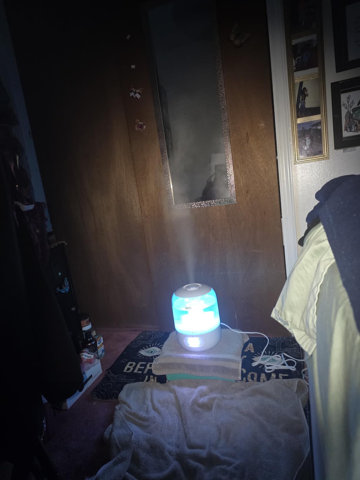 DREO Humidifiers for Bedroom, 3L Top Fill 30H & 26dB Quiet Runtime for Large Room, Cool Mist Ultrasonic Humidifier with Humidity Sensor, Night Light customer photo 2