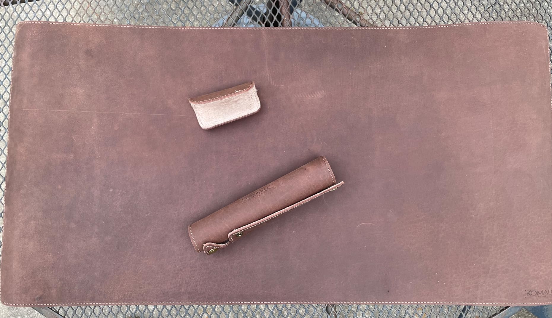 Full Grain Leather Desk Mat Set - 31
