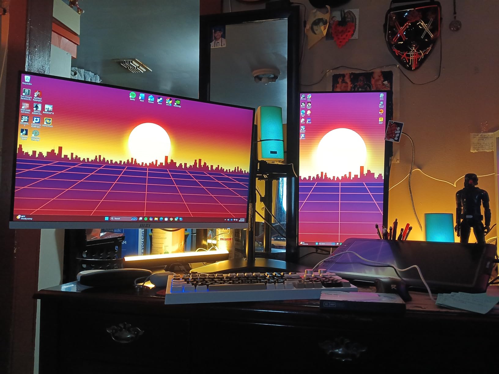 msi PRO MP273W E14A 27-inch IPS 1920 x 1080 (FHD) Gaming Office Monitor, 144Hz, Free-Synch, HDMI, DisplayPort, VGA Port, VESA Mountable, Tilt, Speaker, 4-Side Slim Bezel 1ms, White customer photo 1