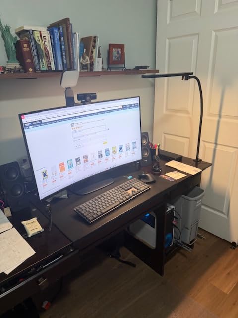 Honeywell HJ2 Sunturalux Clamp LED Desk Lamp, CRI≥97 Full-Spectrum Eye-Caring Light, 3 Color Modes & Stepless Dimming, 16