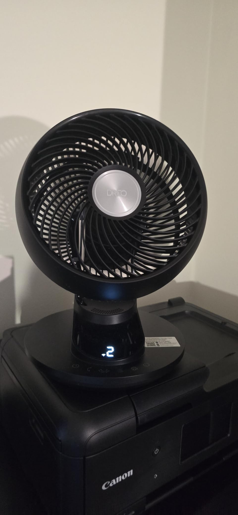 DREO Smart Fan for Bedroom, Powerful 85 ft Airflow, 12 Inches, Desk Fans in 20dB Quiet, 90°+90° oscillating fans, App/Voice Control, 9 Speeds & 8/12H Timer for Home Office Dorm customer photo 1