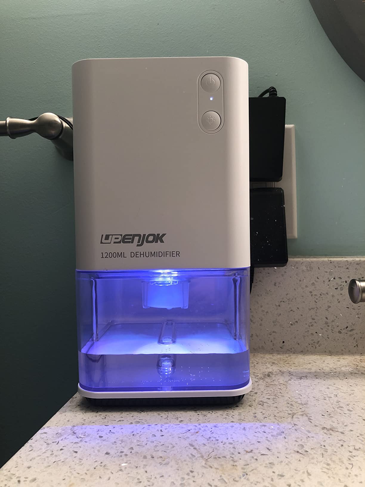 UBBO 95oz Dehumidifiers for Home, 1000 Sq.Ft Dehumidifier with Drain Hose - Auto Shut Off, Timer, Sleep Mode & Drain Hose - 7 Color Light for Bedroom, Bathroom, RV - Black customer photo 2