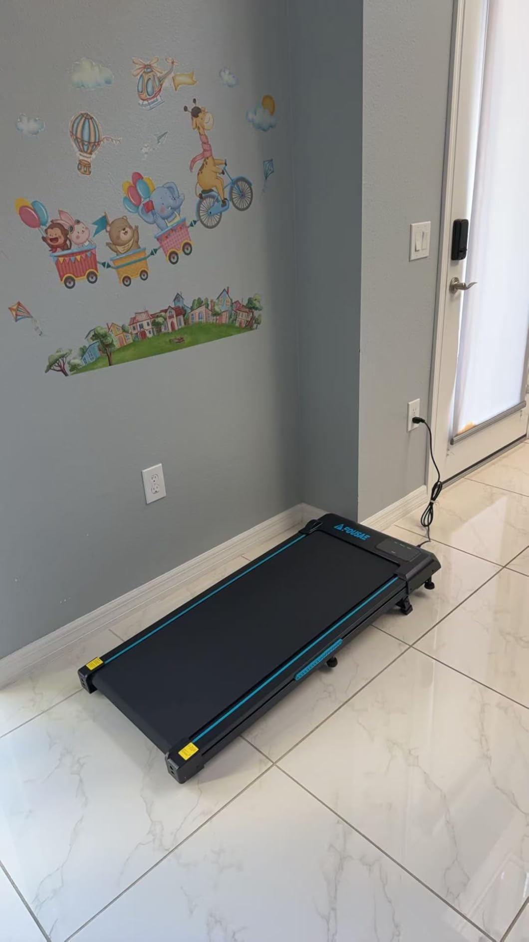 Walking Pad Treadmill, 6.2MPH Under Desk Walking Pad with 10% Incline, Treadmills for Home with Double Frame, 2.75HP Brushless Drive, 12 HIIT Programs, Remote Control, 350LBS Capacity customer photo 2