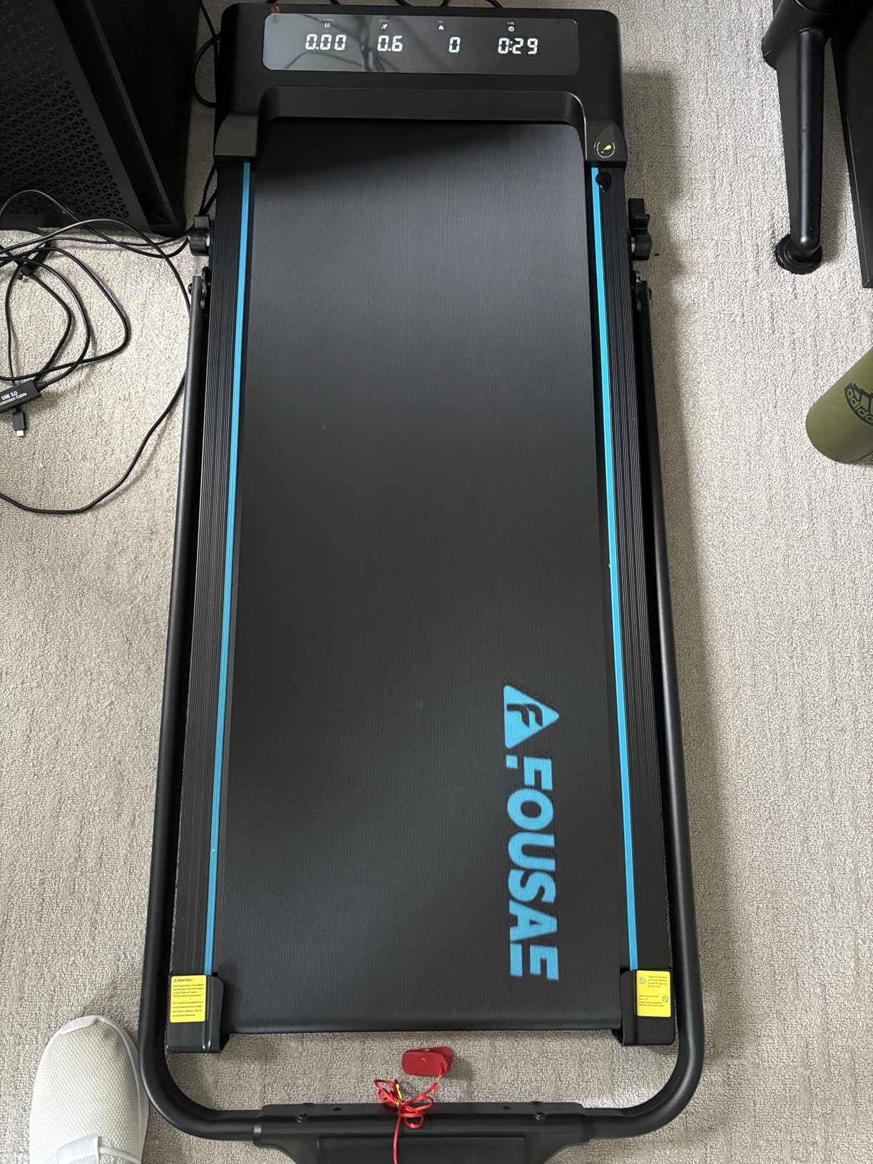 Walking Pad with 10% Incline Treadmills for Home, 4 in 1 6.2MPH Walking Pad Under Desk Treadmill with Full Screen LED Display, 2.75HP Brushless Drive, 12 HIIT Programs, 350 LBS Weight Capacity customer photo 1