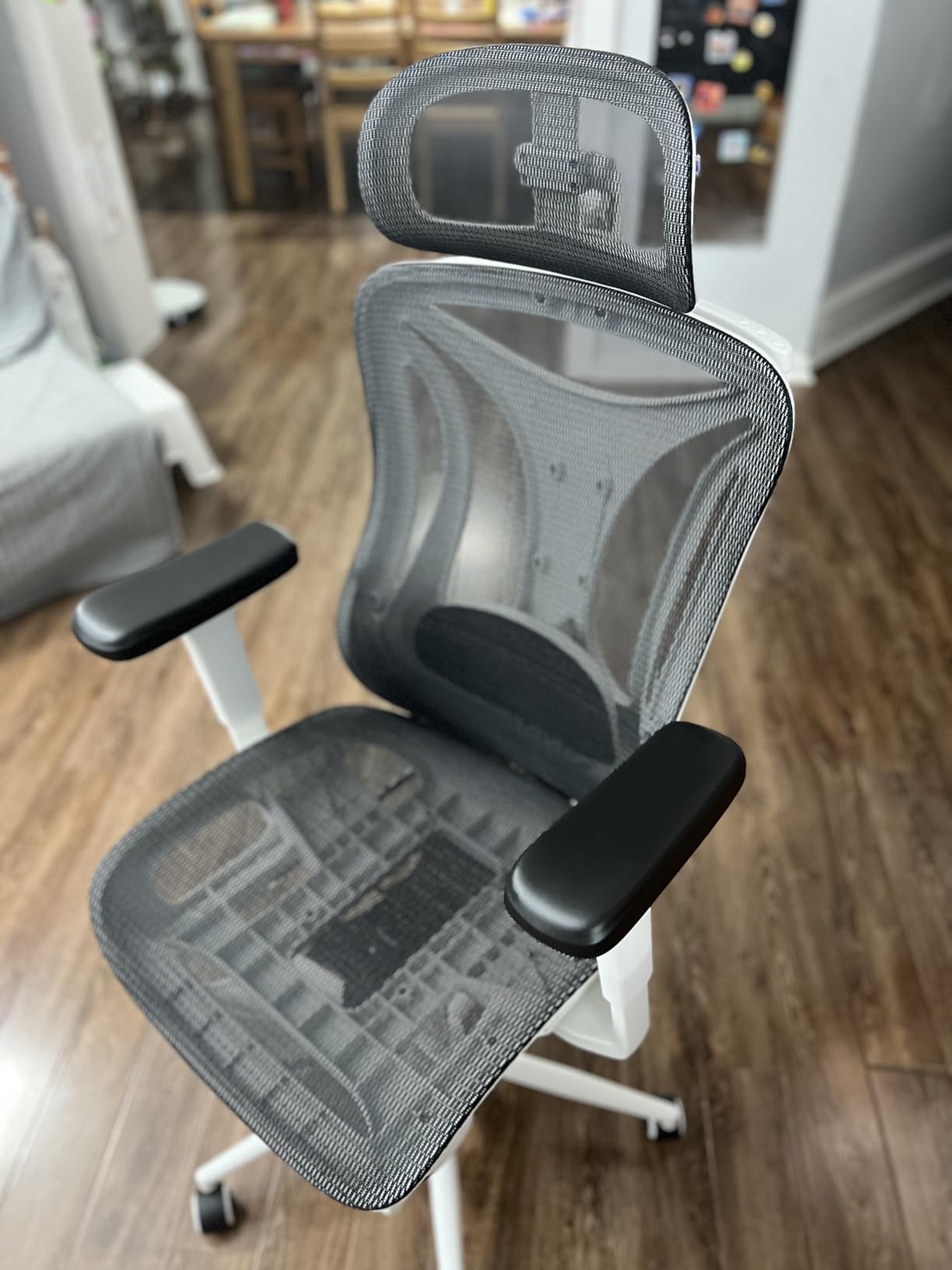 CYKOV Ergonomic Office Chair with Footrest - Adjustable Lumbar Support & Headrest, 90-160° Reclining Mesh Back Computer Chair - Home Office/Gaming, 350lbs Capacity (B-Black, Mesh) customer photo 2