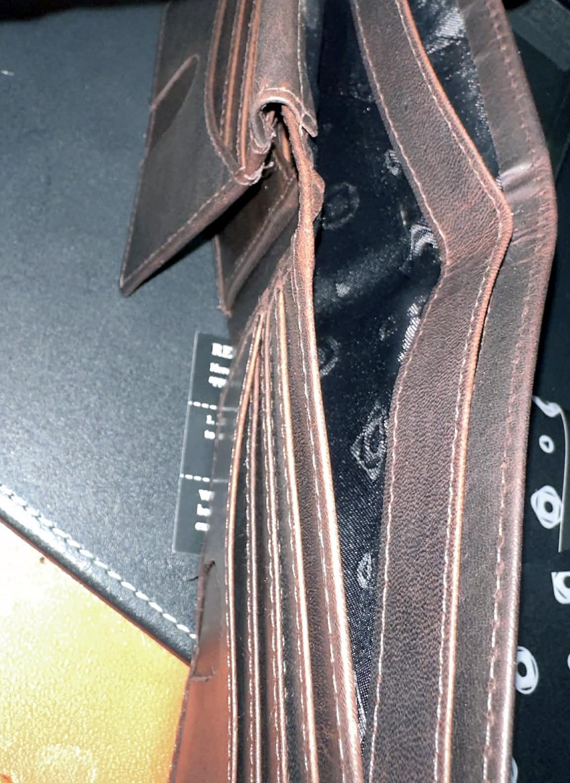 SERMAN BRANDS Full Grain Leather Wallet for Men | RFID Blocking | Extra Capacity Bifold Wallet with ID Windows | Ultra Strong Stitching | Slim Billfold with 13 Card Slots | Gift for Him customer photo 1