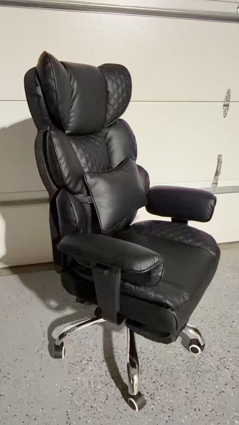 COMHOMA Big and Tall Office Chair with Upgrade Footrest, Heavy Duty Gaming Chair High Back Executive Chair with Spring Lumbar Support for Lower Back Pain Relief, 150°Reclining Adjustable Armrests customer photo 1
