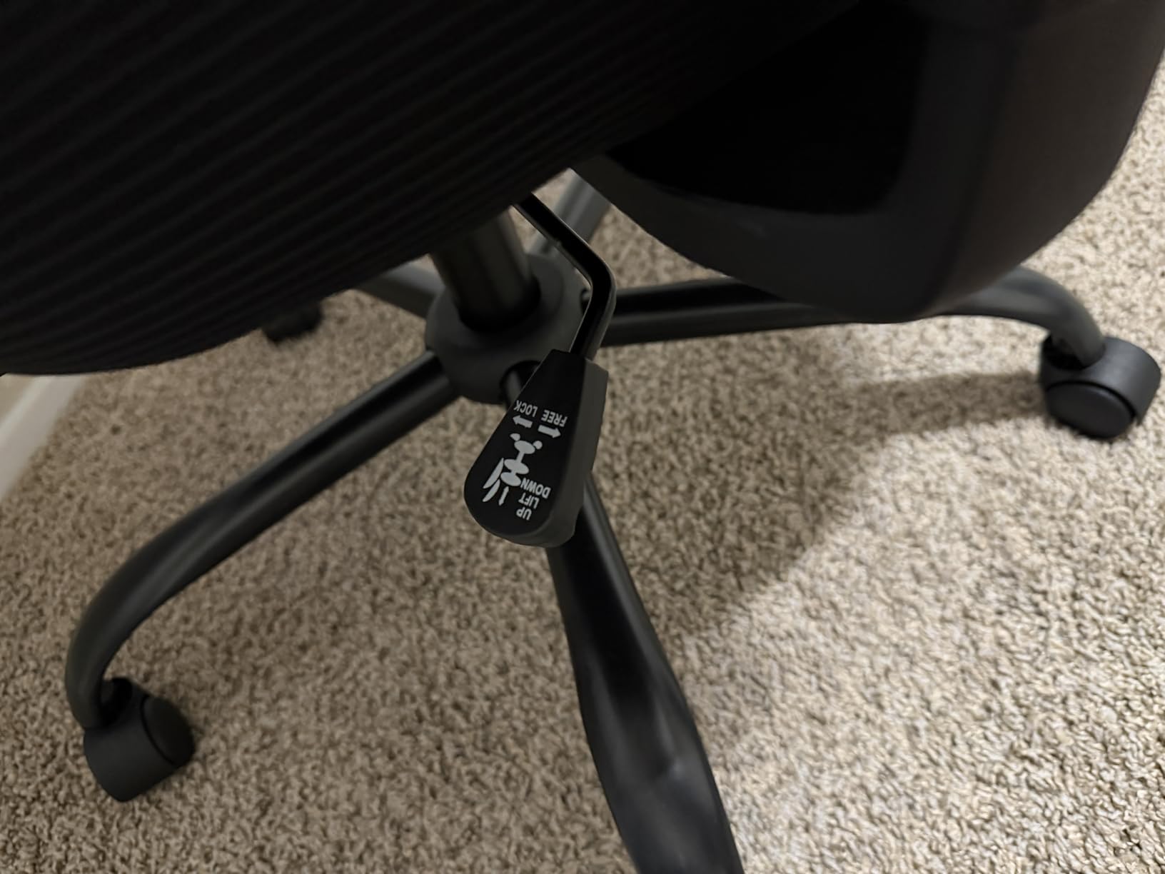 Ergonomic Office Chair with Adjustable Lumbar Support, High Back Mesh Computer Desk Chairs with Armrest and 3D Headrest, 360° Swivel Wheels and Rocking Function, for Home, Office, Black customer photo 1