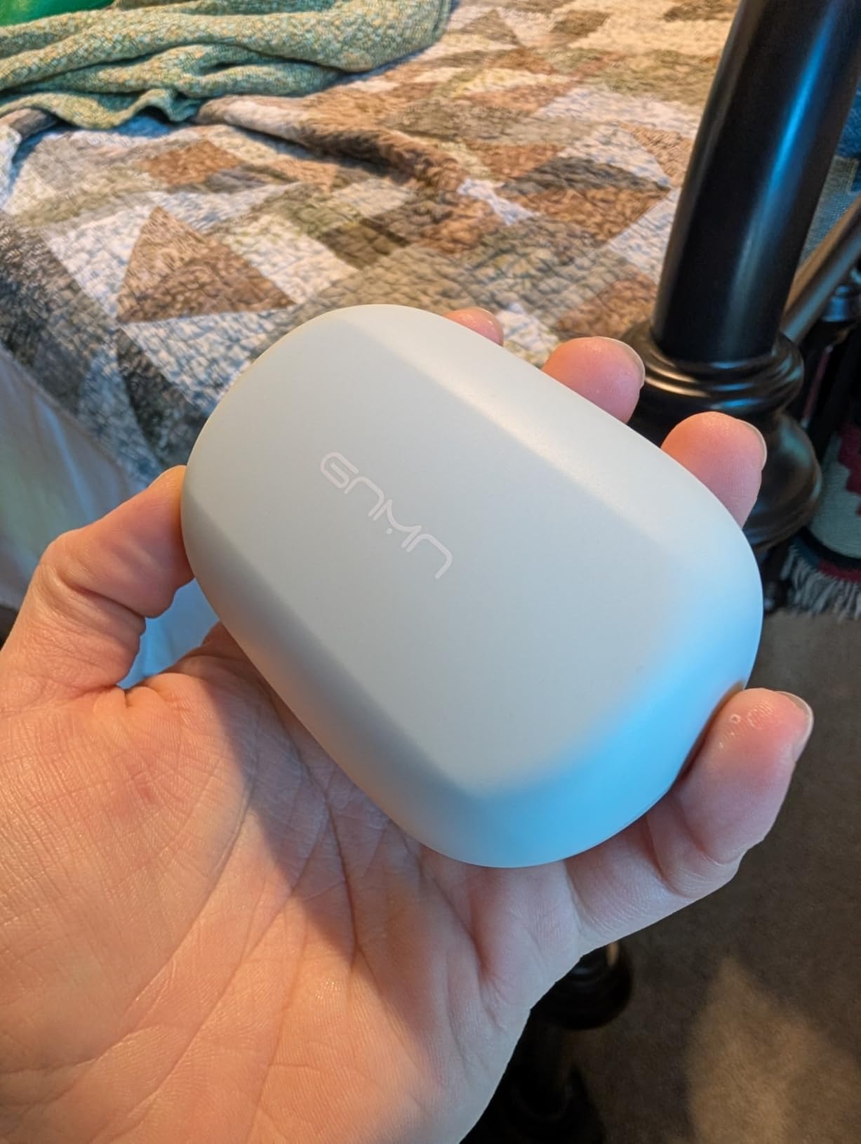 GNMN Active Noise Cancelling Ear Buds Wireless Earbuds 96hrs Playback Bluetooth Headphones Dual Battery Display Stereo Bass Earphones with Earhooks Microphone IPX7 Waterproof Headset for Sports/Gym customer photo 2