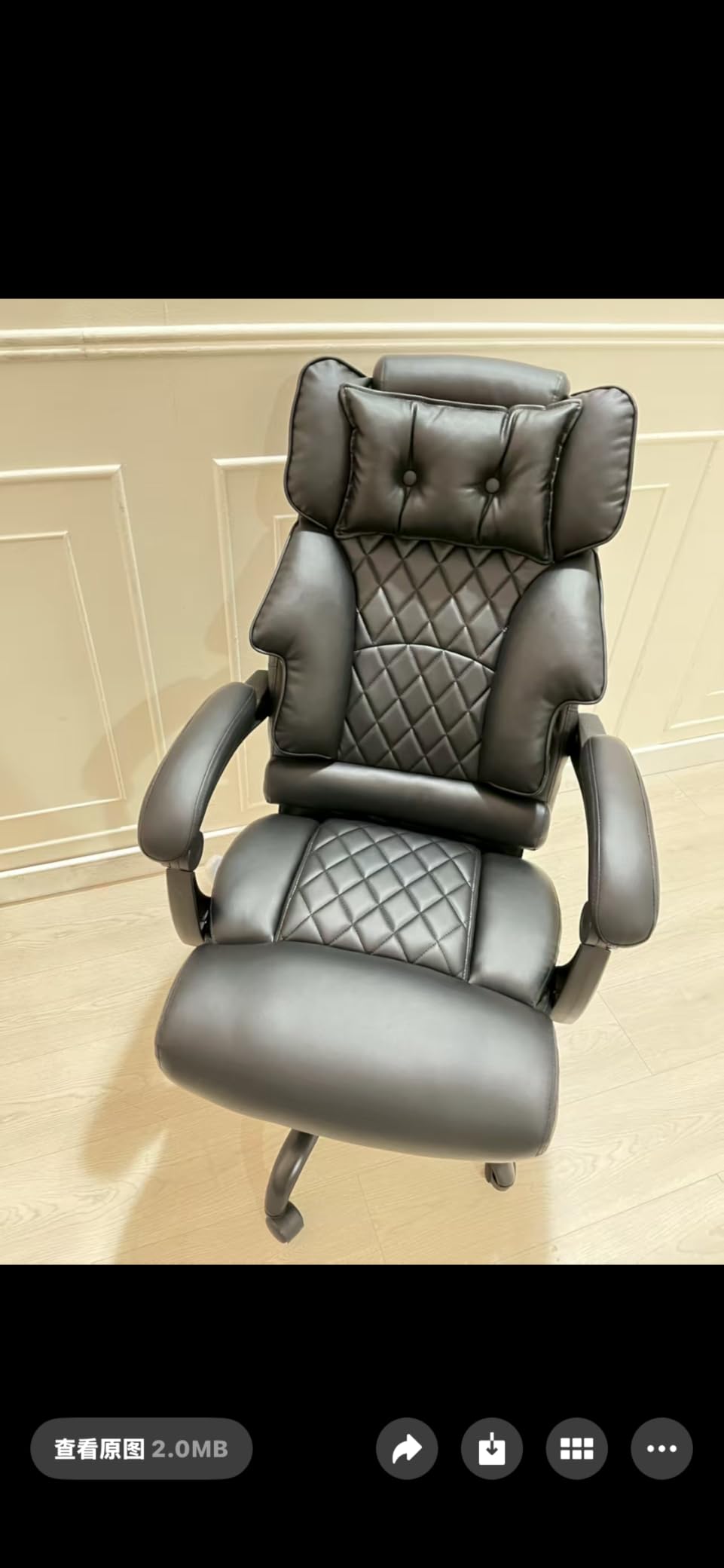 Massage Office Chair with Foot Rest,6 Points Vibration & Heat Executive Office Chairs,Big and Tall Fabric Office Chair 500LBS,Ergonomic Desk Chair for Heavy People,Recliner with Dual-Use Pillow,Pink customer photo 2