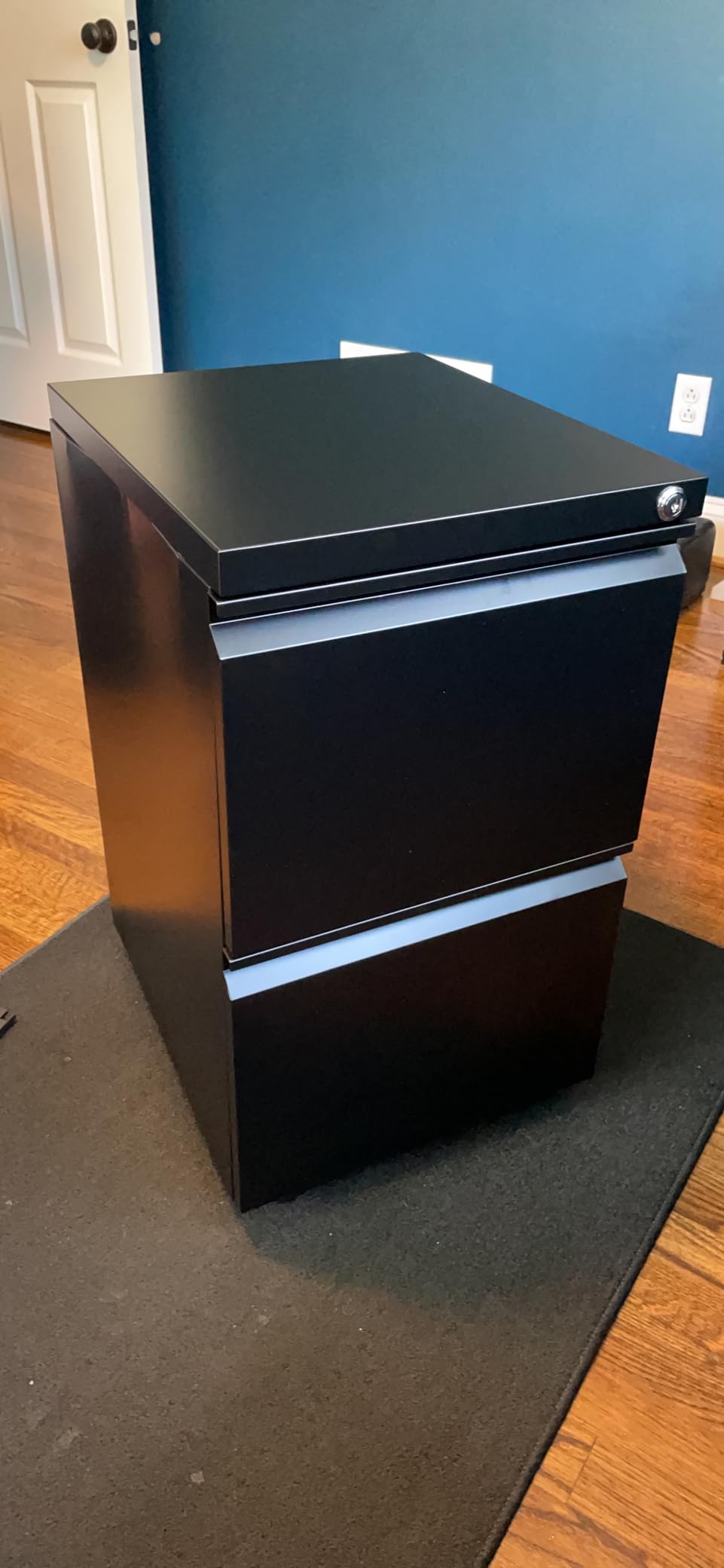 Aobabo 4 Drawer File Cabinet with Lock and Wheels, Metal Vertical Filing Cabinet with Anti-Tilt Interlock System for Home Office, Fits Letter/Legal Size, Black,Required Assembly customer photo 2
