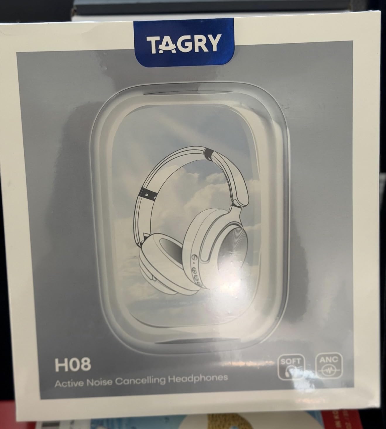 TAGRY Hybrid Active Noise Cancelling Headphones 100H Playtime Wireless Over Ear Bluetooth Headphone with Fast Charging Hi-Res Audio Comfort Earcups Headsets for Travel Home Office Phone PC Black customer photo 1