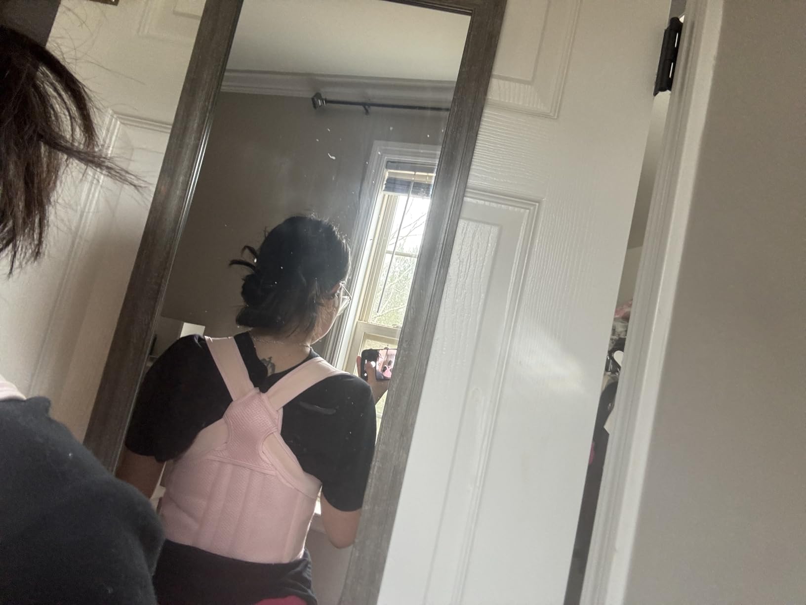 Back Brace Posture Corrector for Women - Adjustable Upper Posture Support Brace for Neck Shoulder Back Straightener - Comfortable Posture Corrector Invisible Hunchback Slouching under Clothes customer photo 2