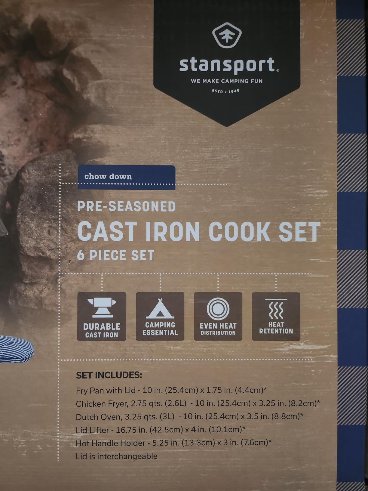 Stansport Pre-Seasoned Cast Iron Cook Set 6 Piece Set (16903) customer photo 2