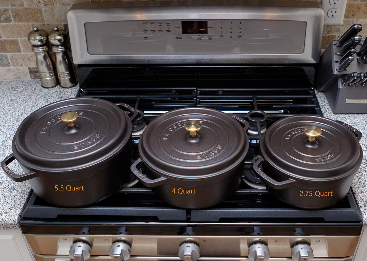 Staub Cast Iron Round Cocotte, Dutch Oven, 7-quart, serves 7-8, Made in France, Cherry customer photo 1