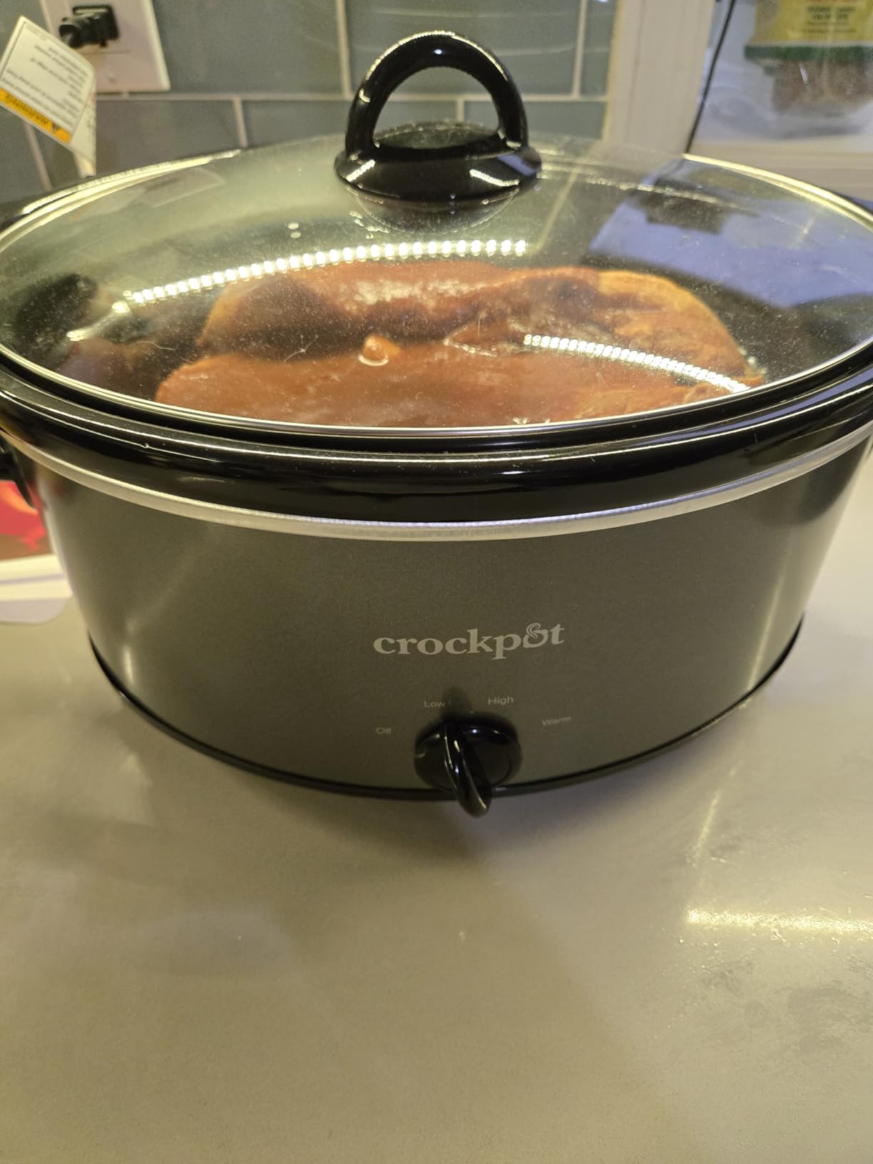 Crock-Pot 7-Quart Manual Slow Cooker, Family Size Serves 8+ People & Fits 6-lb Roast, Removable Stoneware with Warming Setting, Dishwasher Safe for Easy Cleanup, Stainless Steel customer photo 2