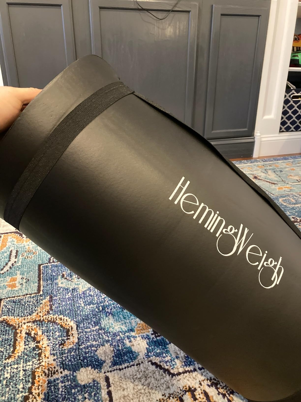 HemingWeigh 1 Inch Extra Thick Non Slip Yoga Mat - Exercise Mats for Home Workouts (70