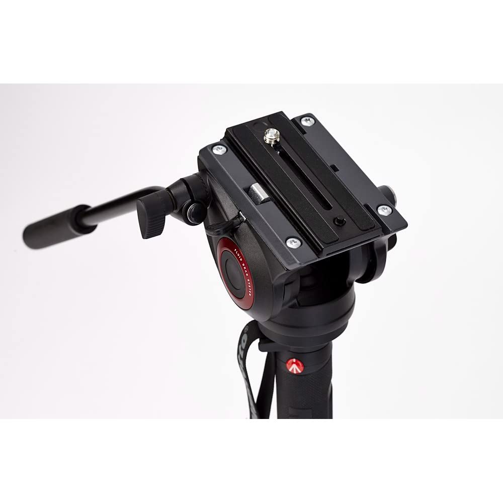 Manfrotto Video Monopod XPRO+, Camera and Video Support Rod with Video Head, 4-Section in Aluminum with Fluid Base, Photography Accessories for Content Creation, Video, Vlogging customer photo 1