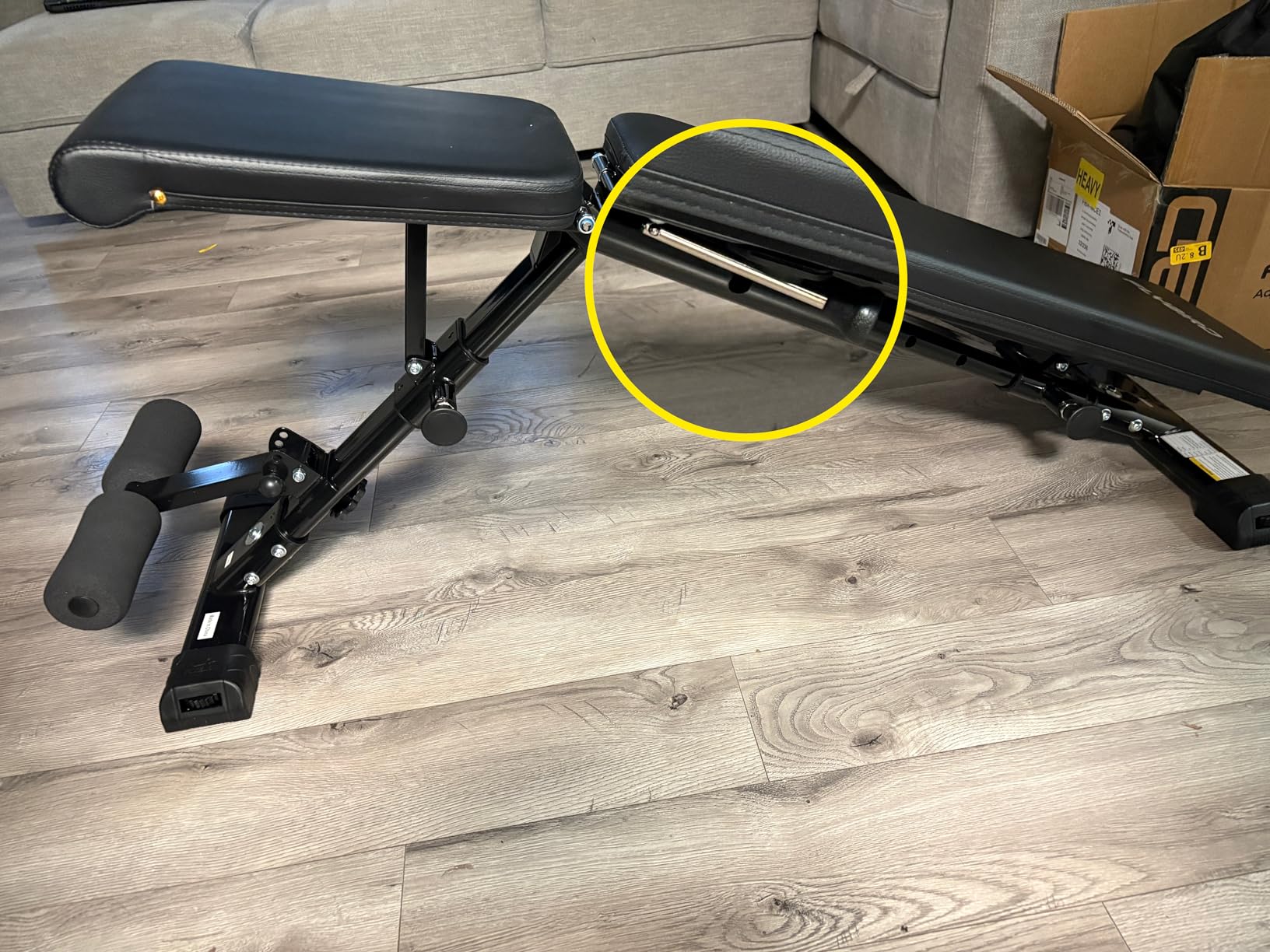 FLYBIRD WB5 Weight Bench, ASTM-Certified 800LBS Adjustable Weight Bench Workout Bench Foldable for Home Gym, 90° to -30° FID and 30in Extended Backrest for Bench Press Strength Training Exercise customer photo 2