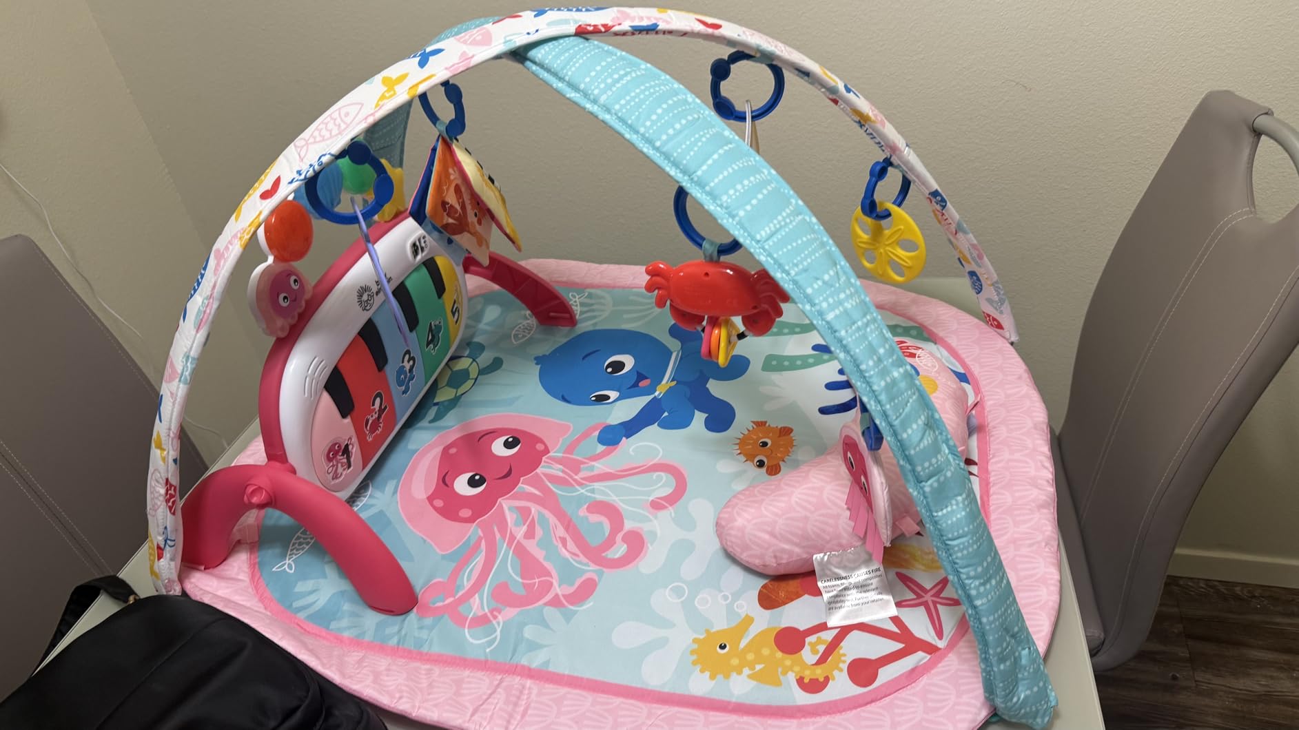 Baby Einstein 4-in-1 Kickin' Tunes Music and Language Play Gym and Piano Tummy Time Activity Mat customer photo 1