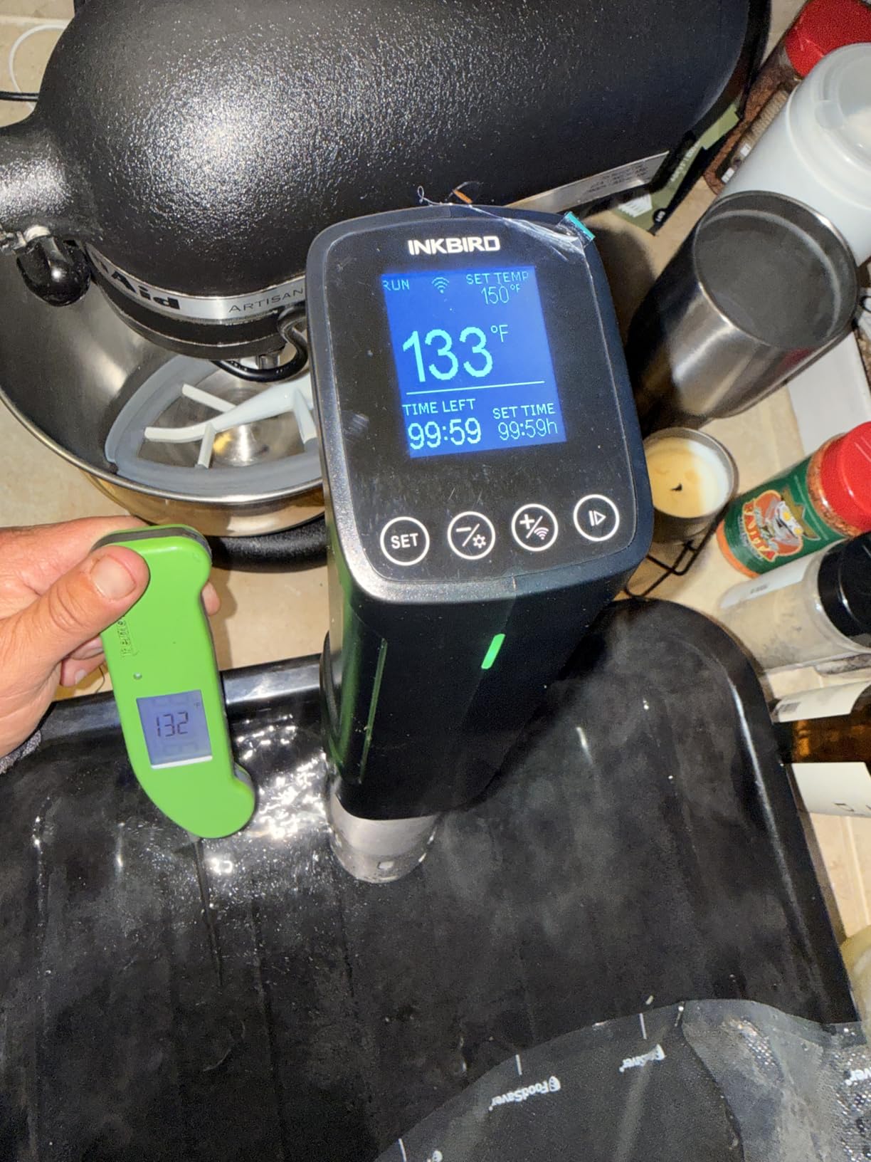 INKBIRD WIFI Sous Vide Cooker ISV-100W, 1000 Watts Sous Vide Machine Immersion Circulator with 14 Preset Recipes on APP & Calibration Function customer photo 1