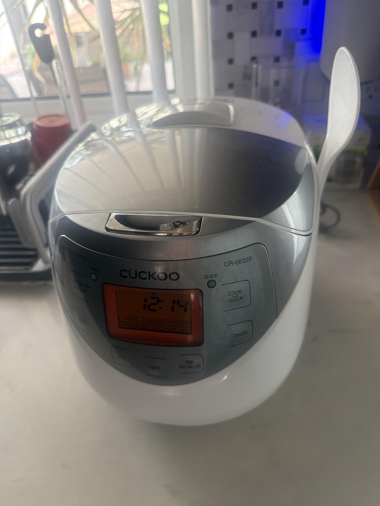 CUCKOO Micom Rice Cooker 6 Cup Uncooked / 12 Cup Cooked, Korean Fuzzy Logic Rice Cooker with Delay Timer & Keep Warm Setting, Versatile Food Steamer with Non-Stick Inner Pot, Silver (CR-0632F) customer photo 1